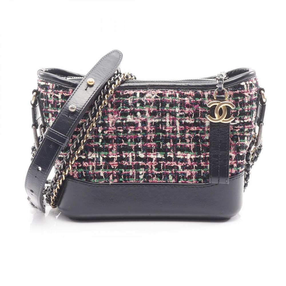 Chanel Gabrielle de Hobo Shoulder Bag Leather Pink Black Multicolor